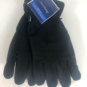Grey Mens West Loop 3M Thinsulate Black Gloves